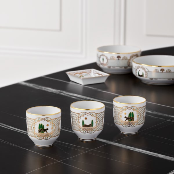 Set de 3 tazas Panthère de Cartier Porcelana